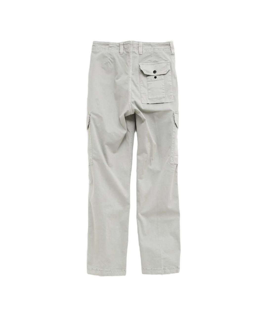 STONE ISLAND Зеленые хлопковые повседневные брюки, фото 3