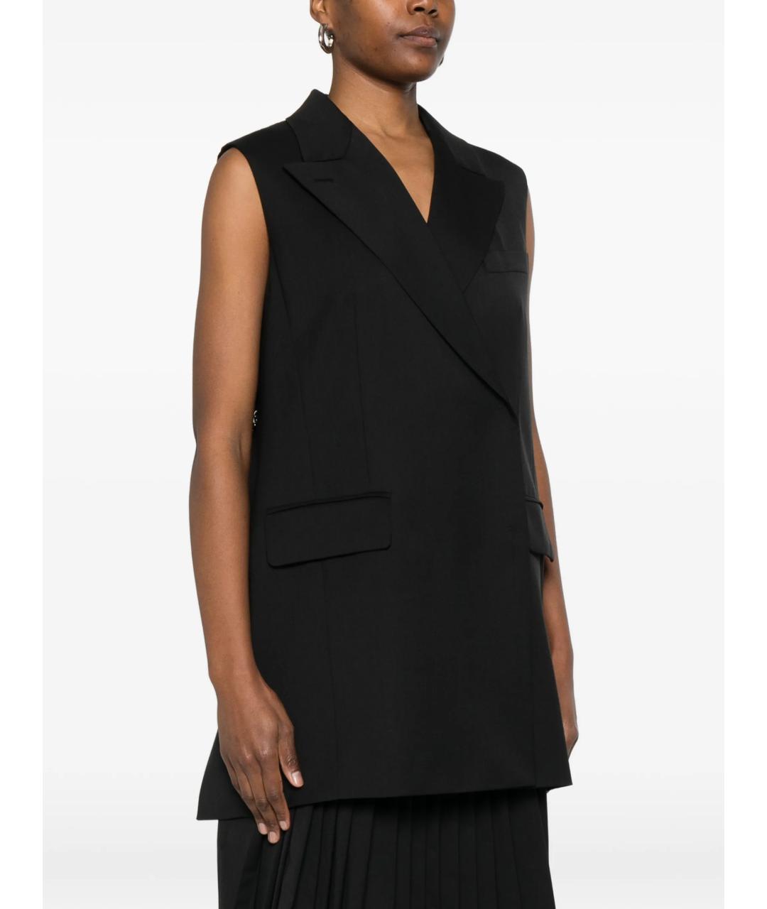 MAX MARA Черный шерстяной жилет, фото 5