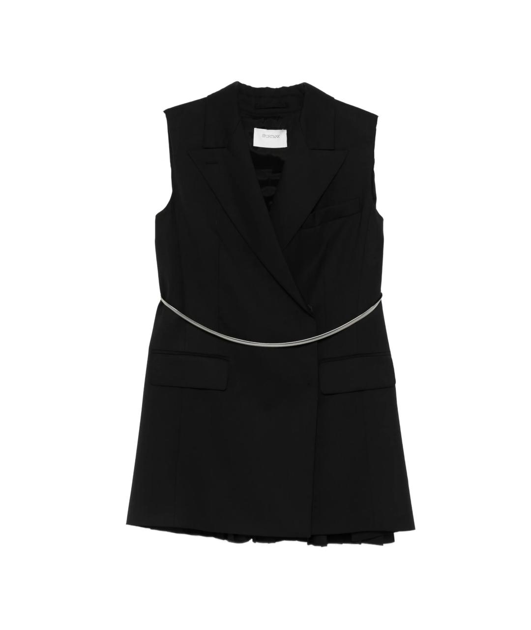 MAX MARA Черный шерстяной жилет, фото 1