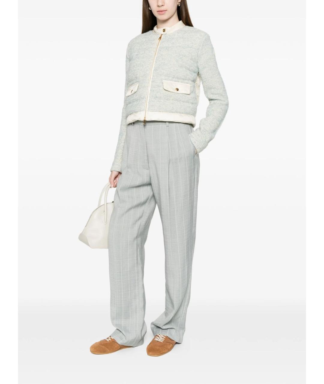 MONCLER Бирюзовая полиэстеровая куртка, фото 4