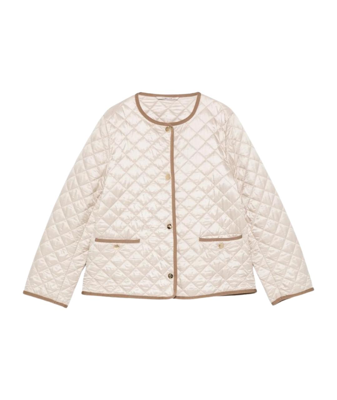 MAX MARA Бежевая полиэстеровая куртка, фото 1