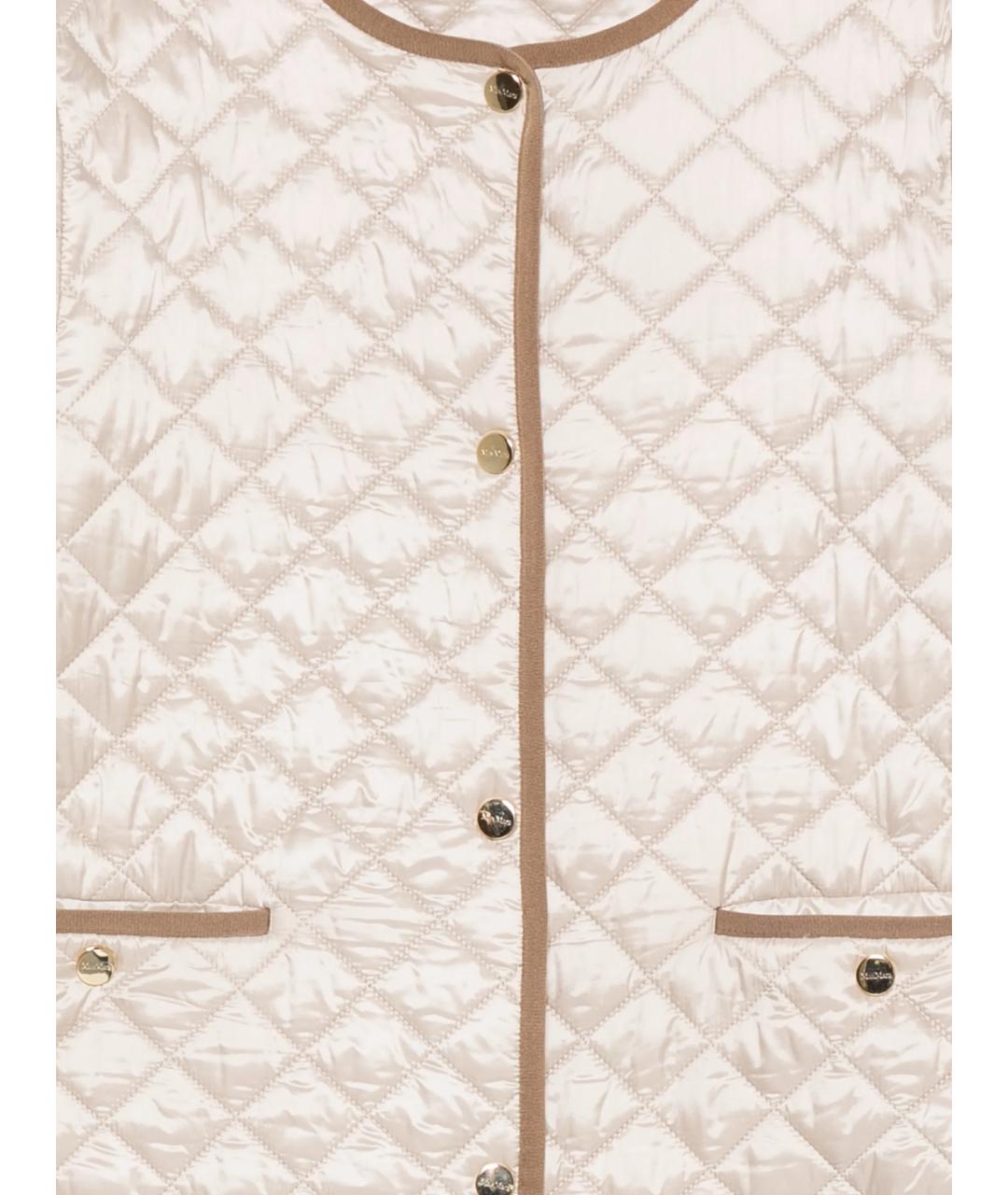 MAX MARA Бежевая полиэстеровая куртка, фото 2