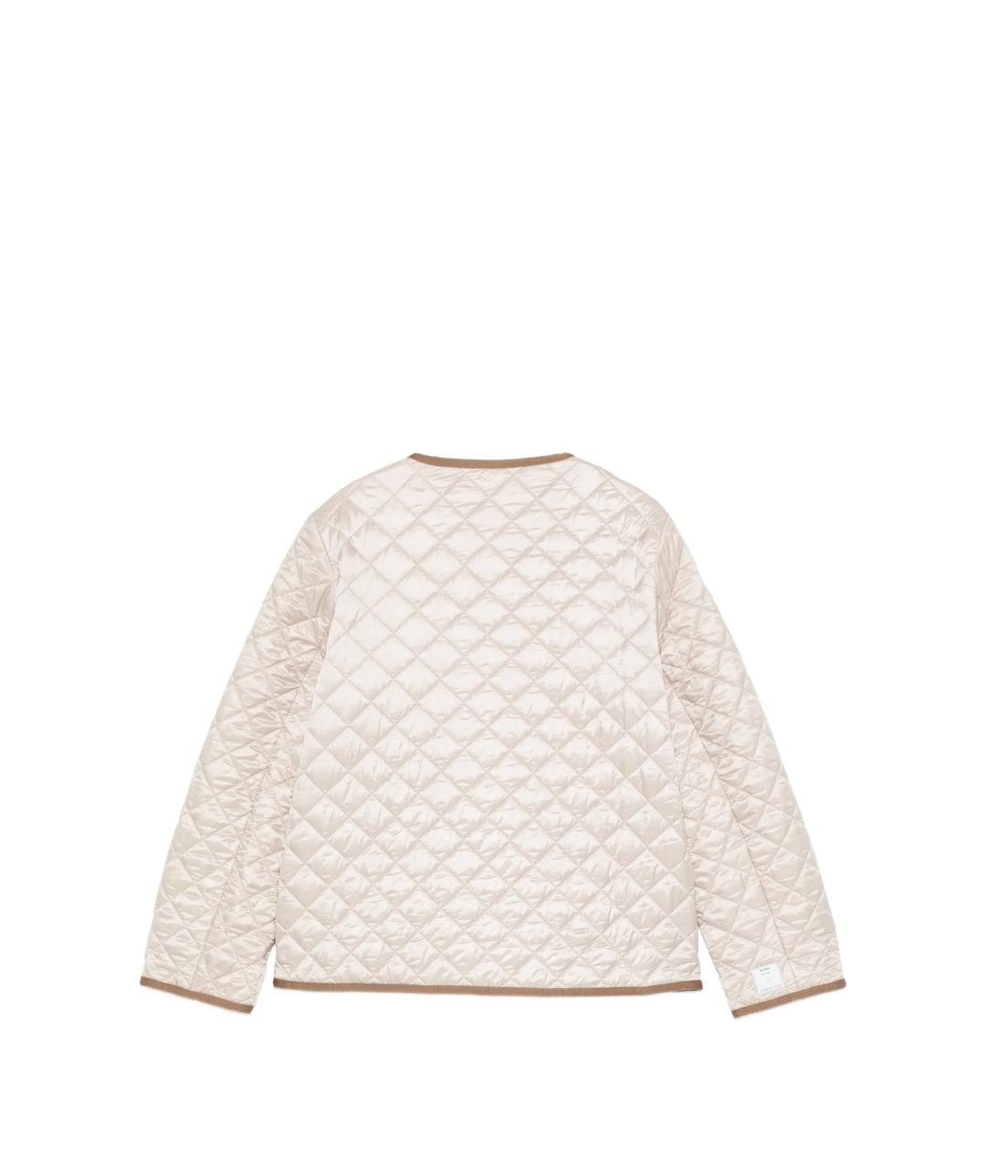 MAX MARA Бежевая полиэстеровая куртка, фото 3