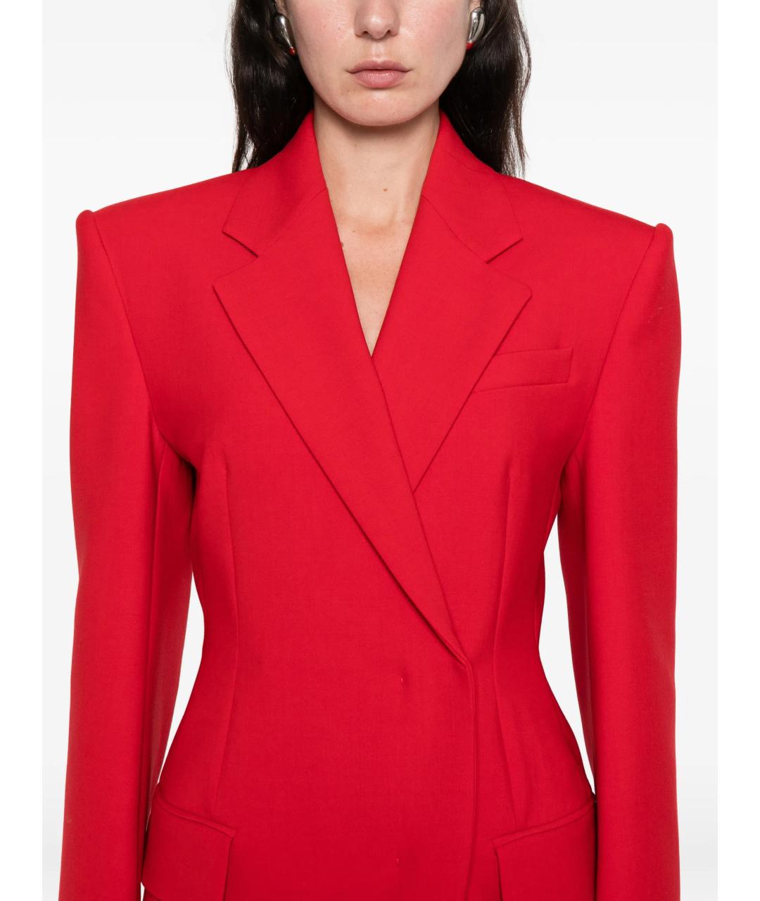 MAX MARA Красный полиэстеровый жакет/пиджак, фото 3