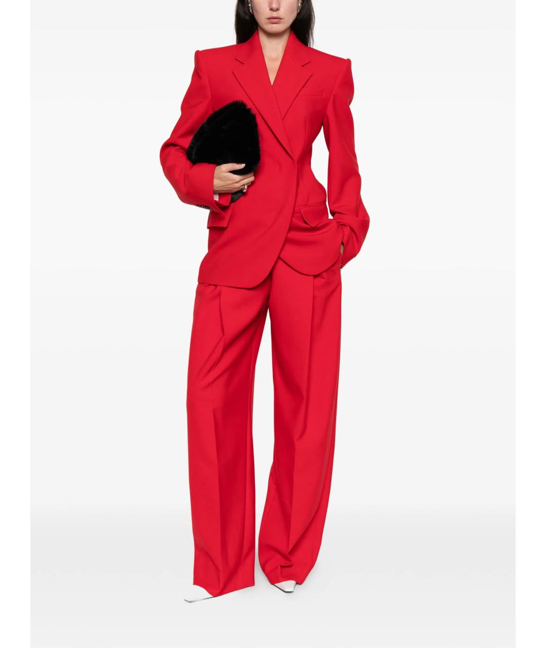 MAX MARA Красный полиэстеровый жакет/пиджак, фото 2