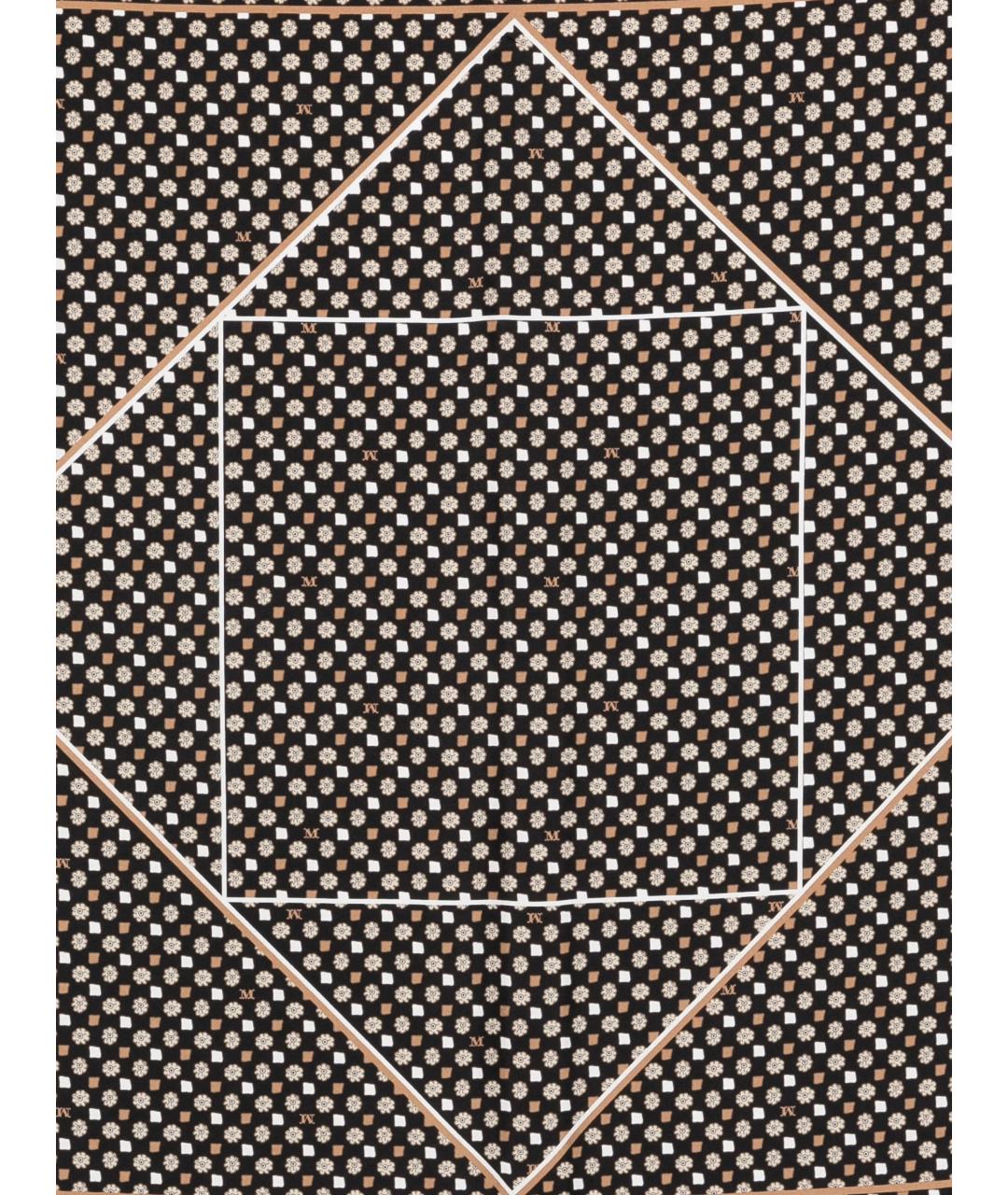 MAX MARA Черный шелковый шарф, фото 2