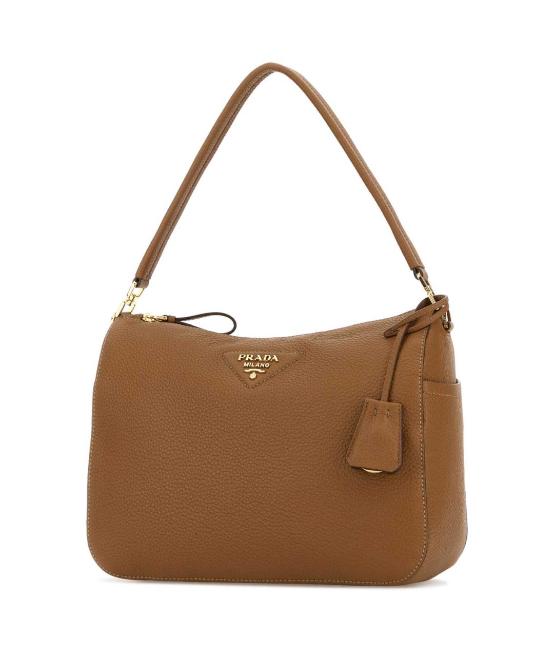 PRADA Бежевая кожаная сумка через плечо, фото 2