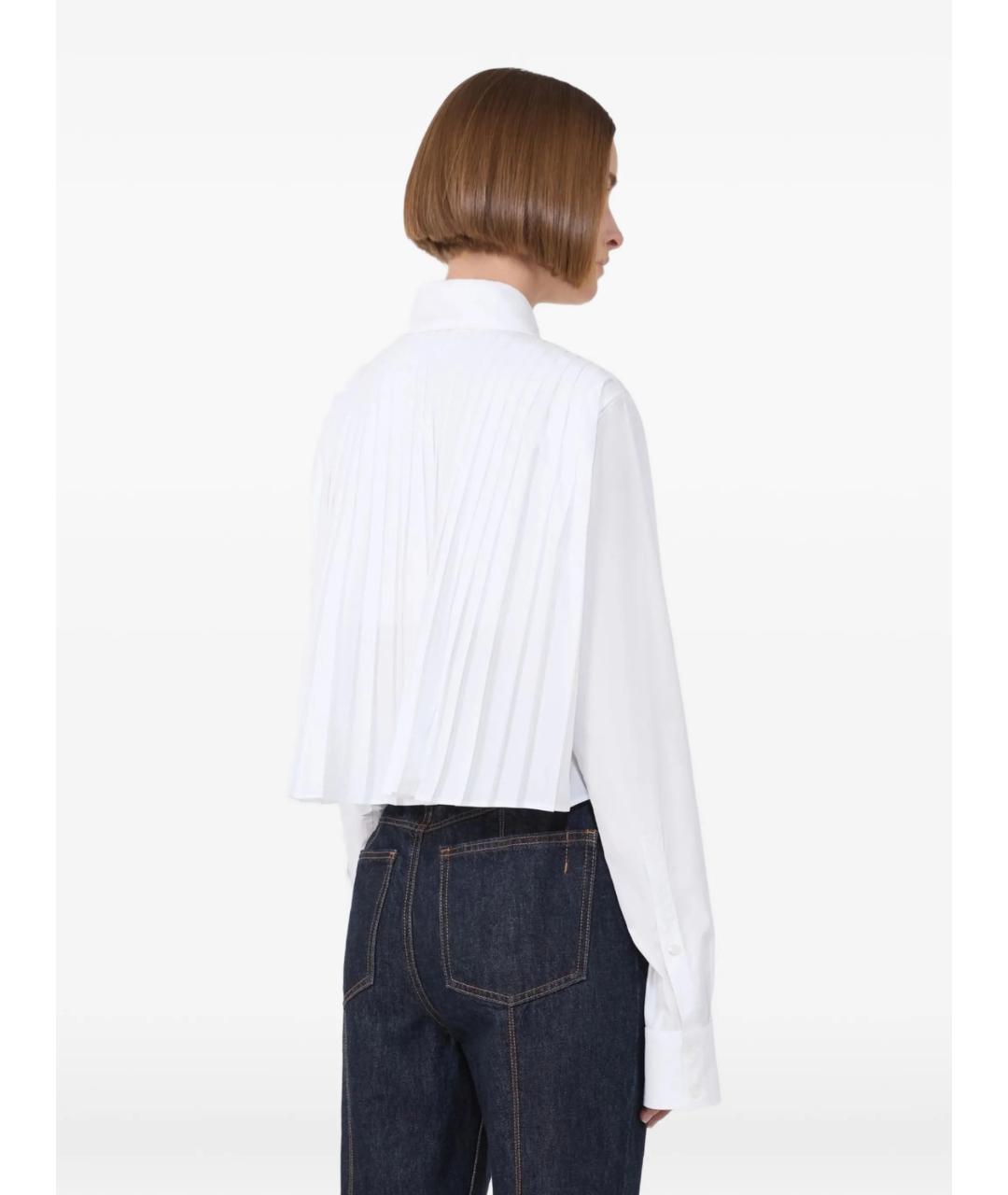 MAX MARA Белая хлопковая рубашка, фото 3