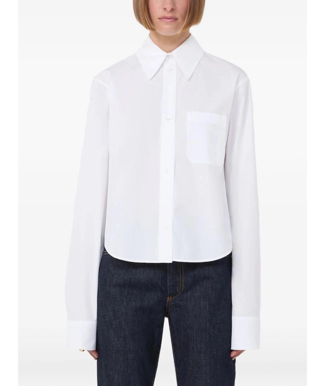 MAX MARA Белая хлопковая рубашка, фото 4