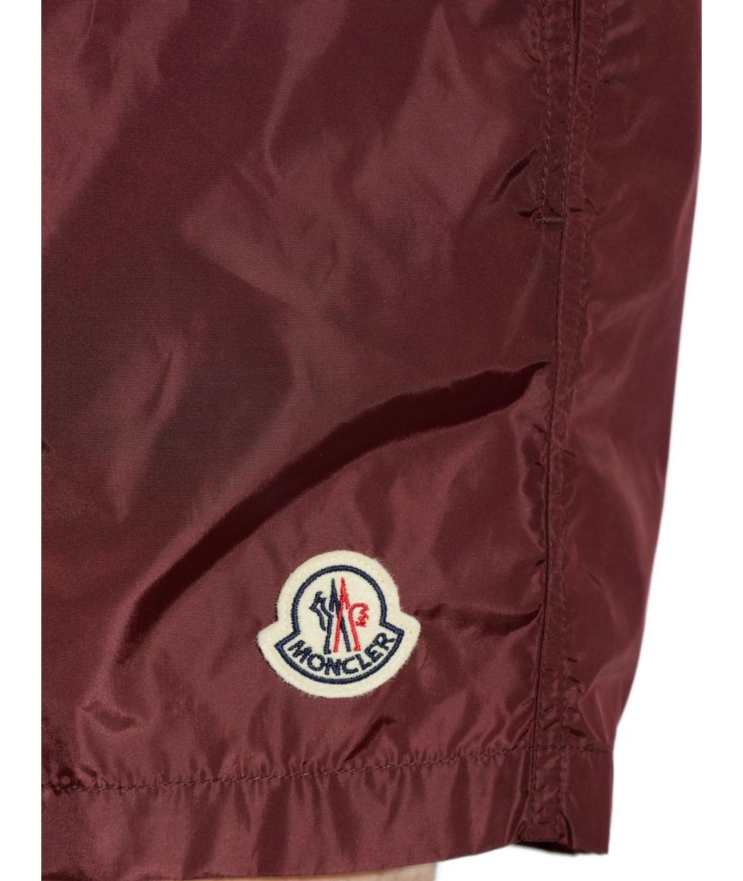 MONCLER Бордовые полиамидовые плавки, фото 3