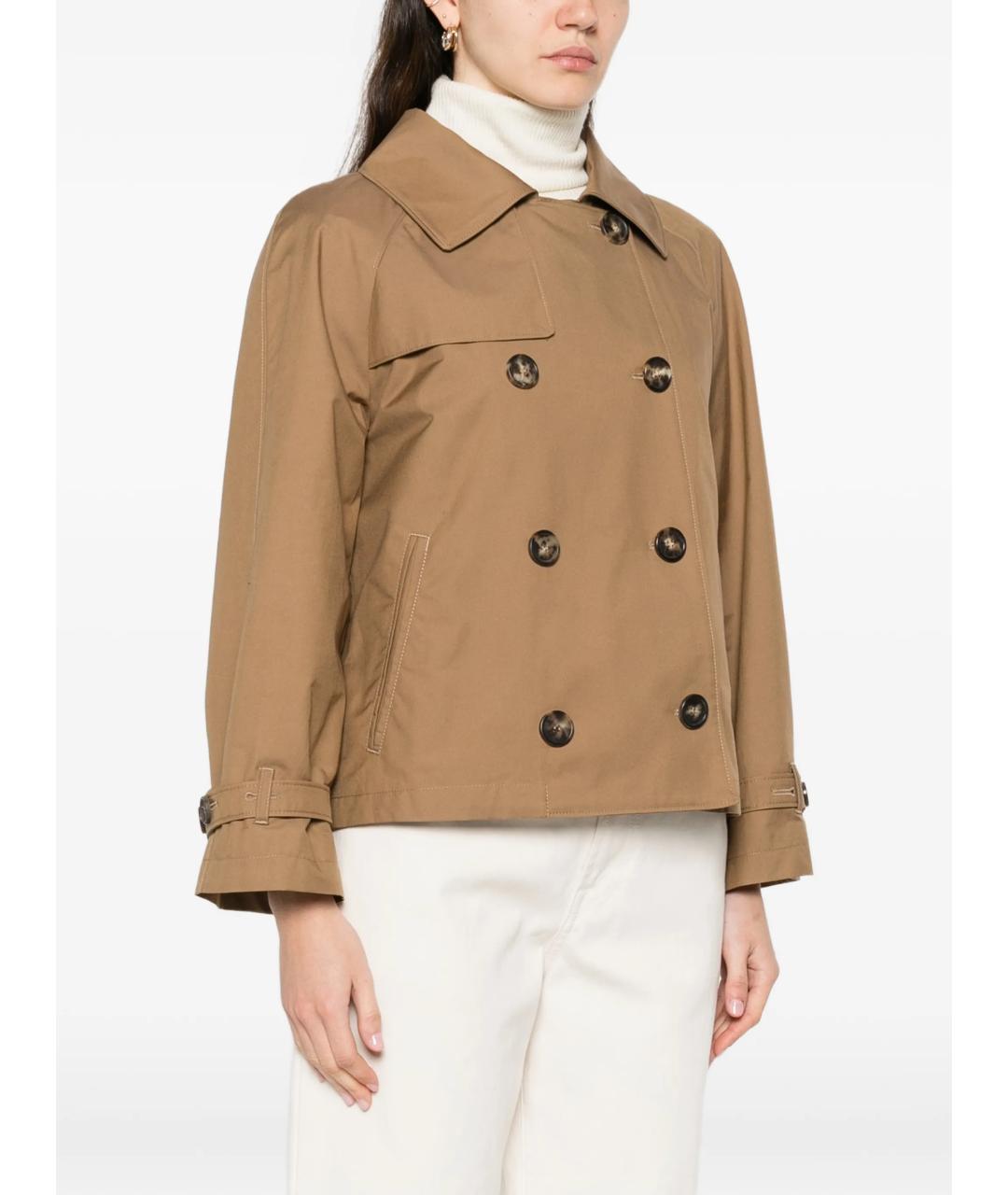 MAX MARA Коричневая хлопковая куртка, фото 2