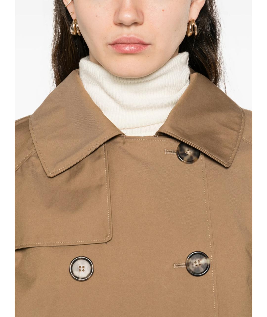 MAX MARA Коричневая хлопковая куртка, фото 3