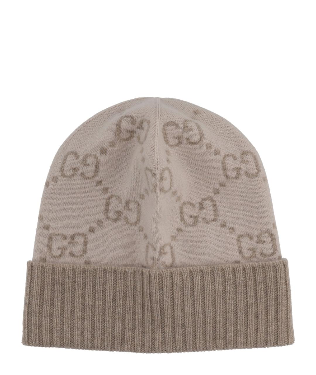 GUCCI Бежевая кашемировая шапка, фото 1