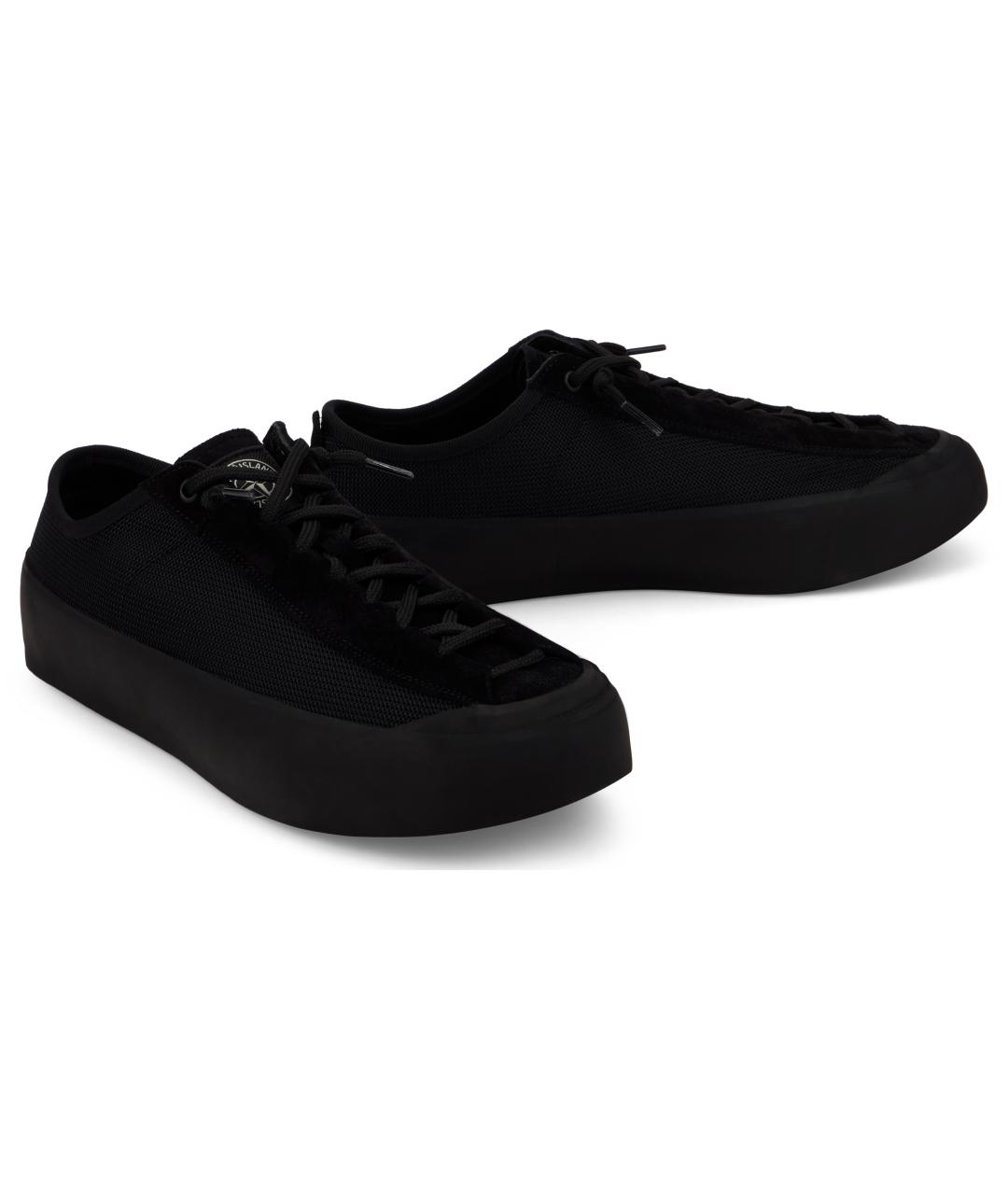 STONE ISLAND Черные текстильные низкие кроссовки / кеды, фото 3