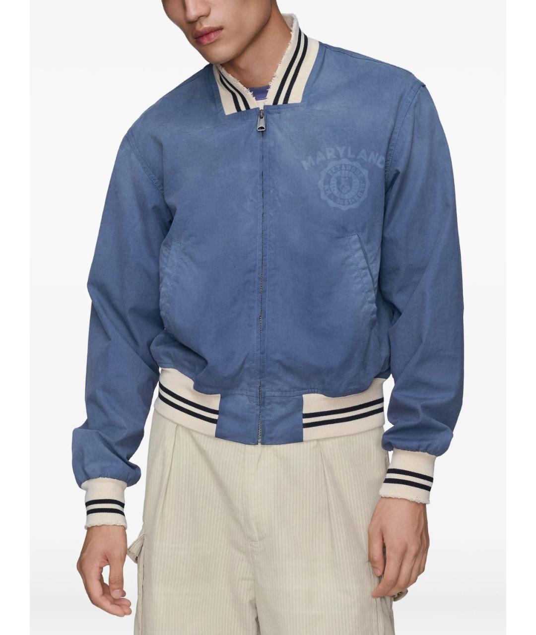 MAISON MARGIELA Синяя хлопковая куртка, фото 3