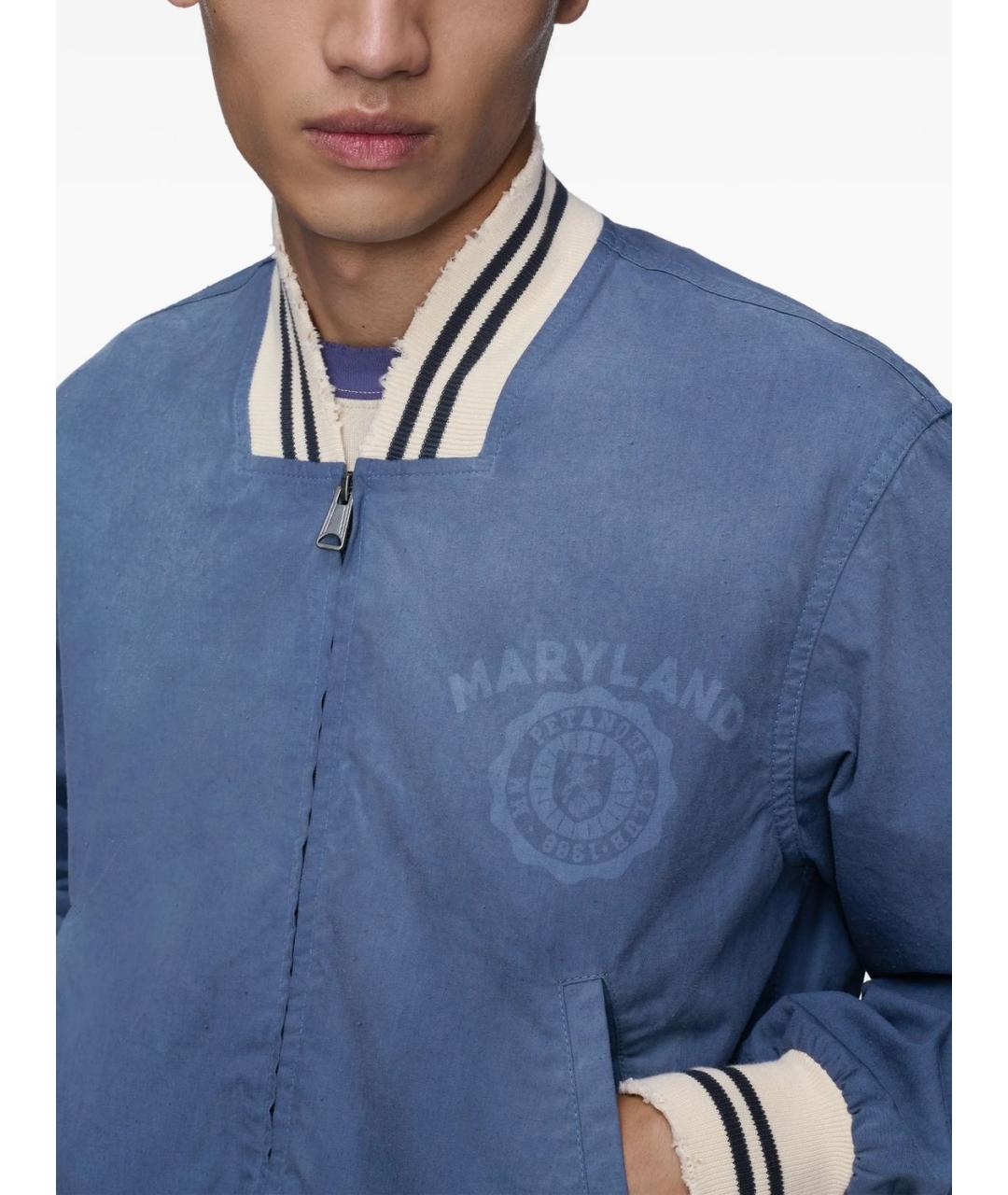 MAISON MARGIELA Синяя хлопковая куртка, фото 2