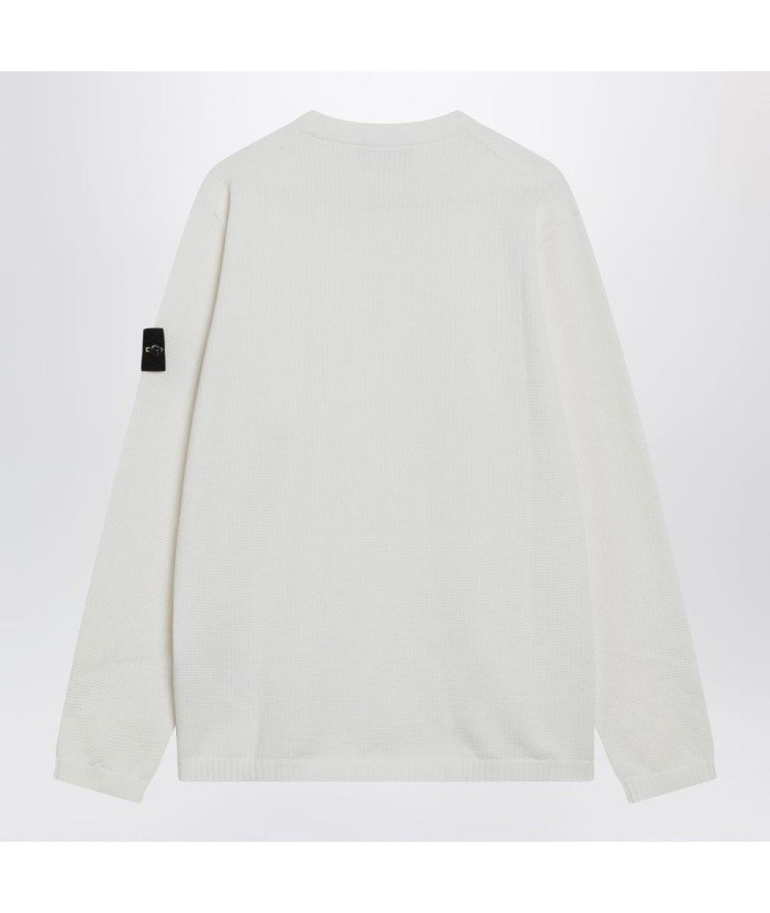 STONE ISLAND Бежевый хлопковый джемпер / свитер, фото 2