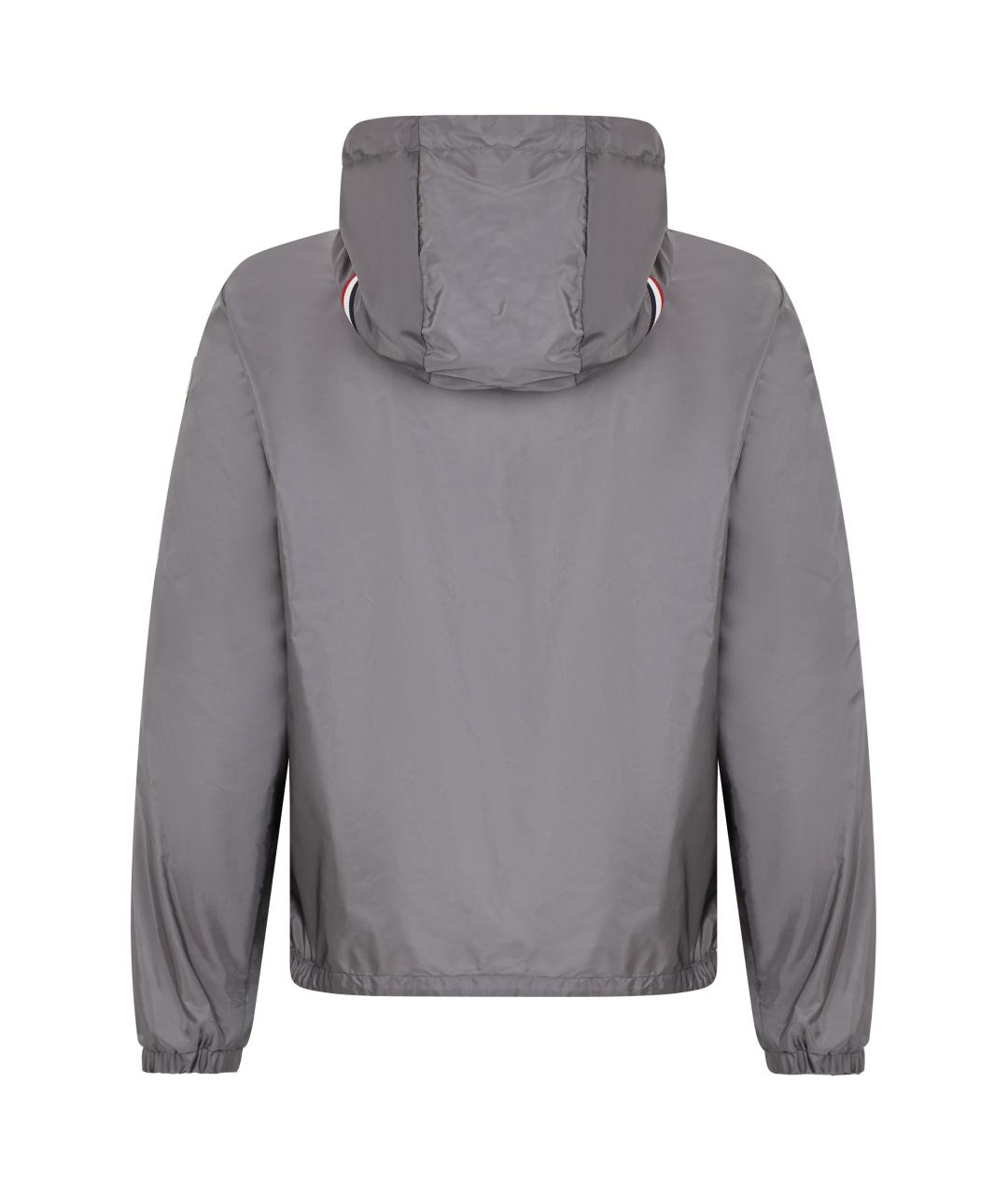 MONCLER Серая полиамидовая куртка, фото 2