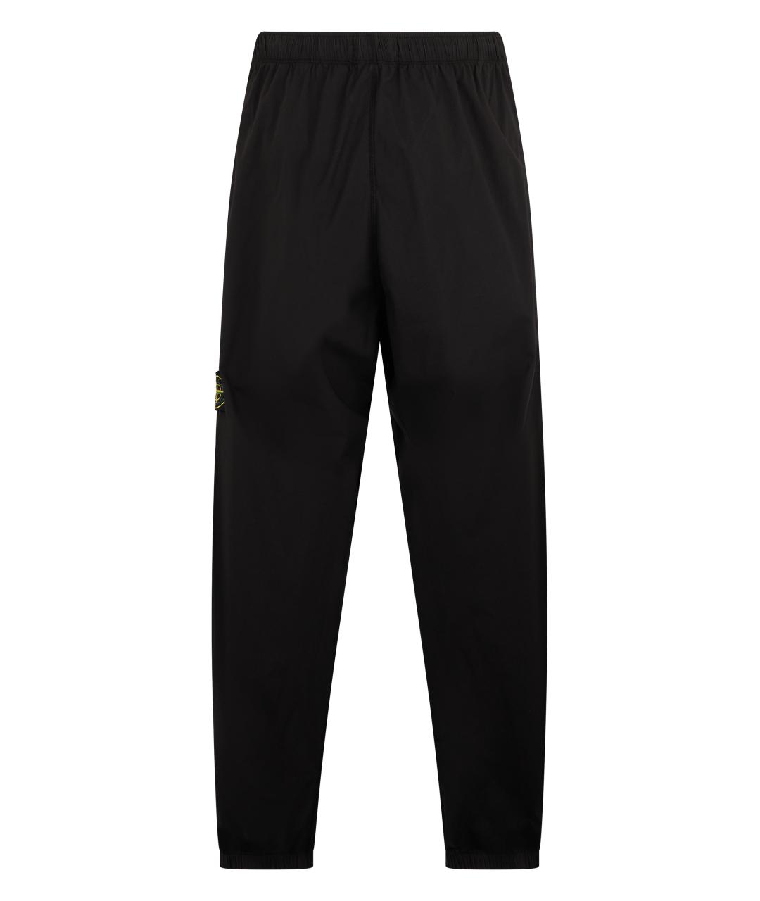 STONE ISLAND Черные полиамидовые повседневные брюки, фото 2