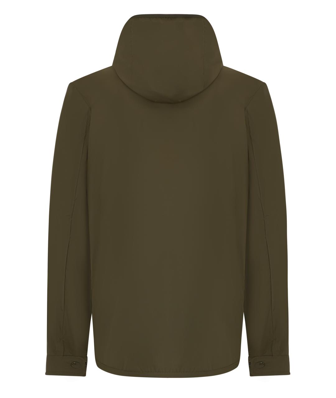 MONCLER Хаки полиэстеровая куртка, фото 2