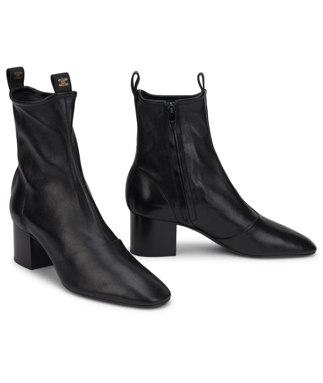 CELINE Черные кожаные ботинки, фото 3