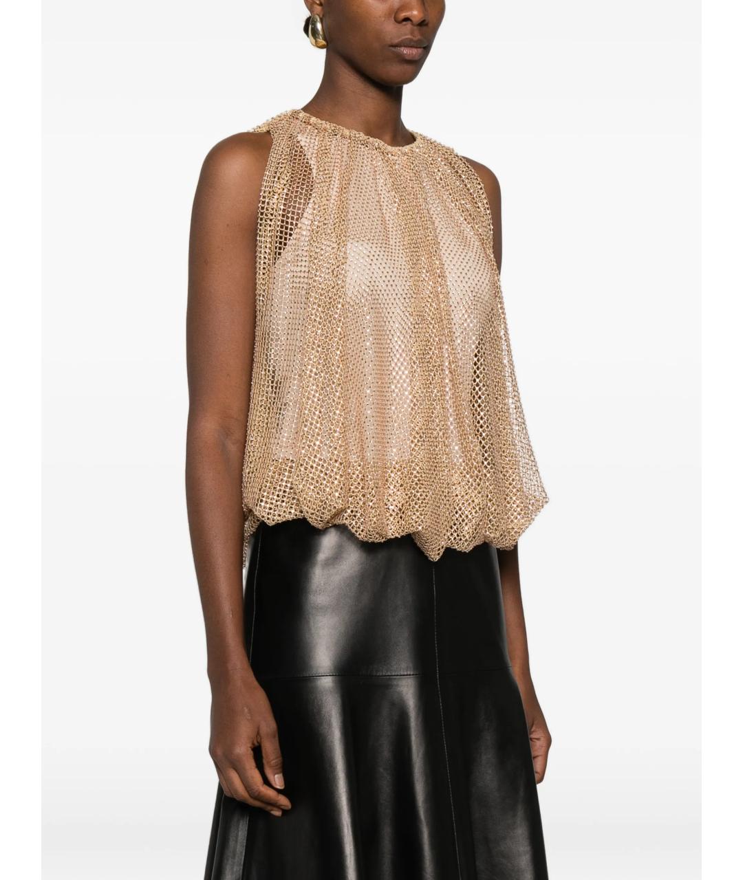 MAX MARA Бежевая вискозная майка, фото 2