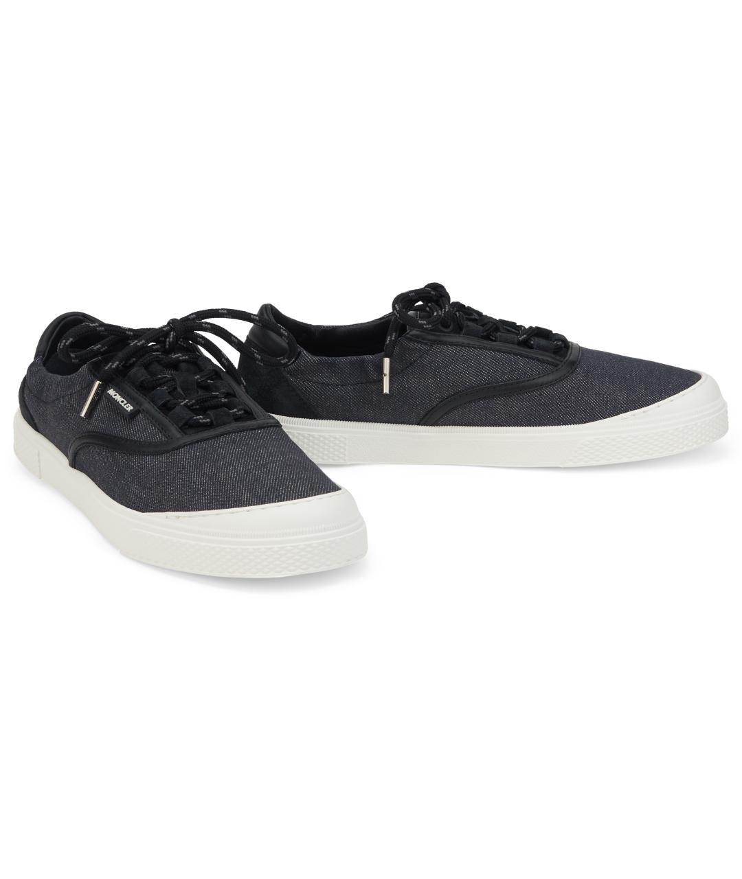 MONCLER Черные текстильные кроссовки, фото 3