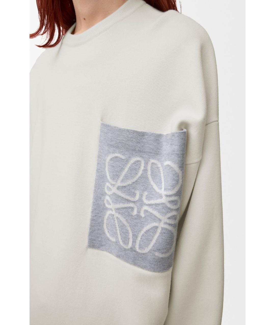 LOEWE Бежевый хлопковый джемпер / свитер, фото 5