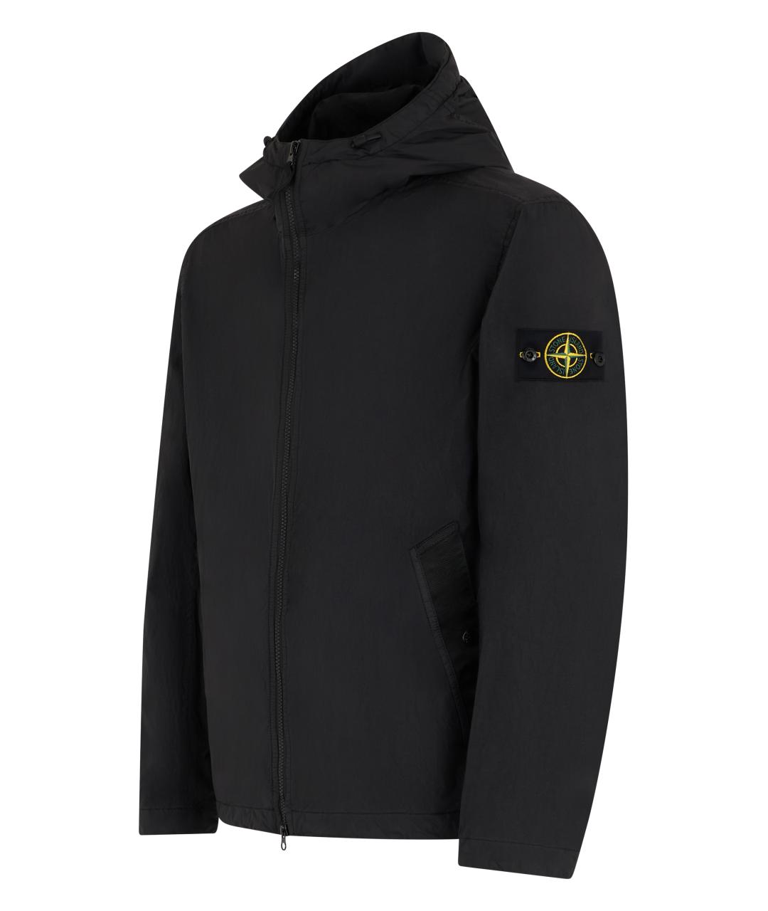 STONE ISLAND Черная полиэстеровая куртка, фото 3