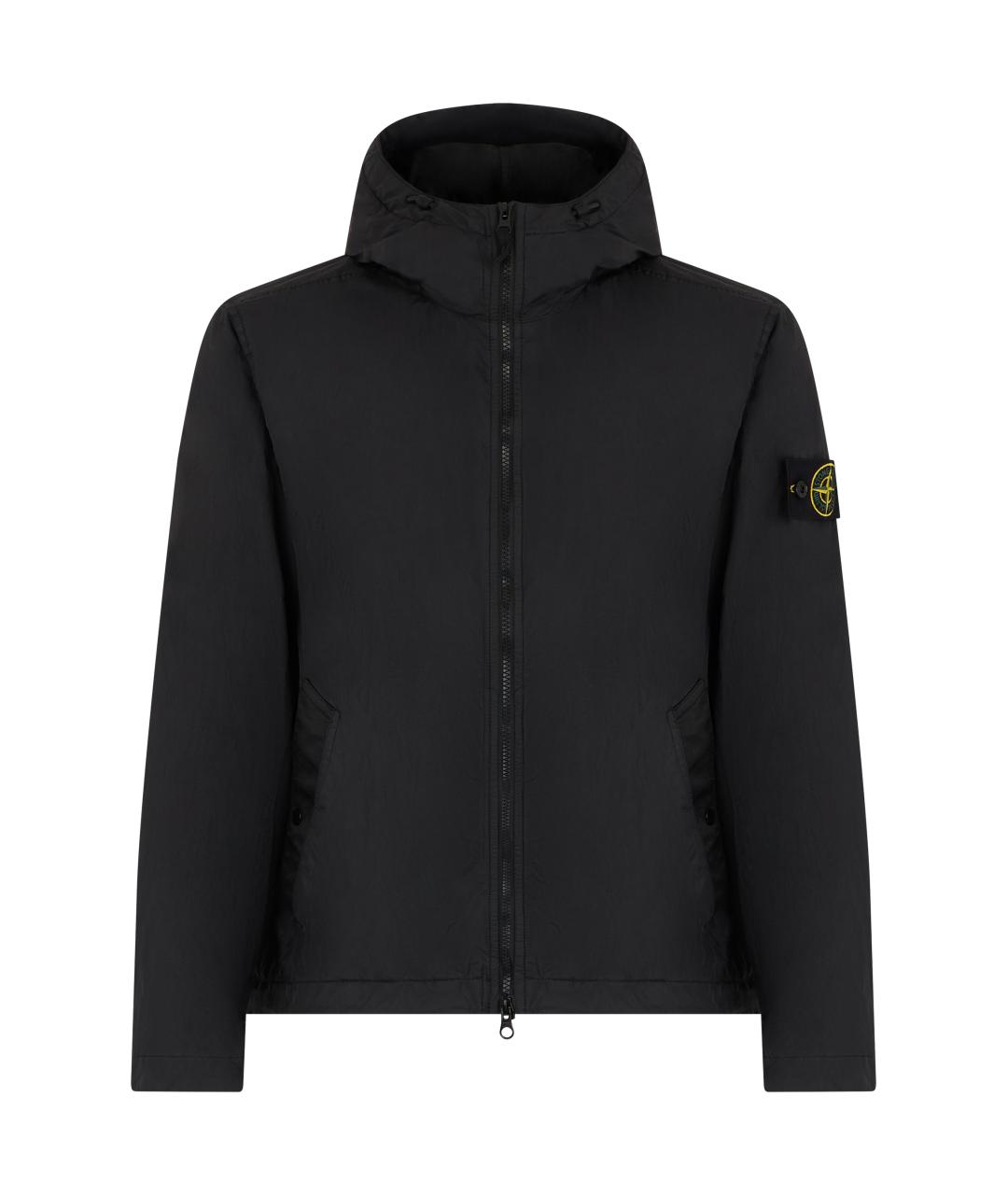 STONE ISLAND Черная полиэстеровая куртка, фото 1