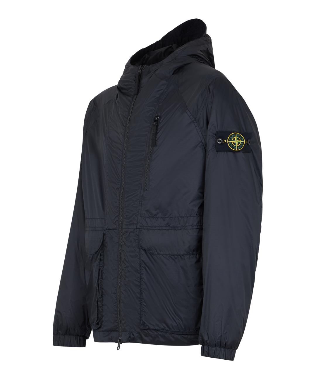 STONE ISLAND Темно-синяя полиамидовая куртка, фото 3