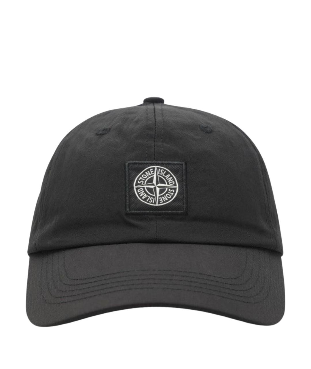 STONE ISLAND Черная синтетическая кепка/бейсболка, фото 1