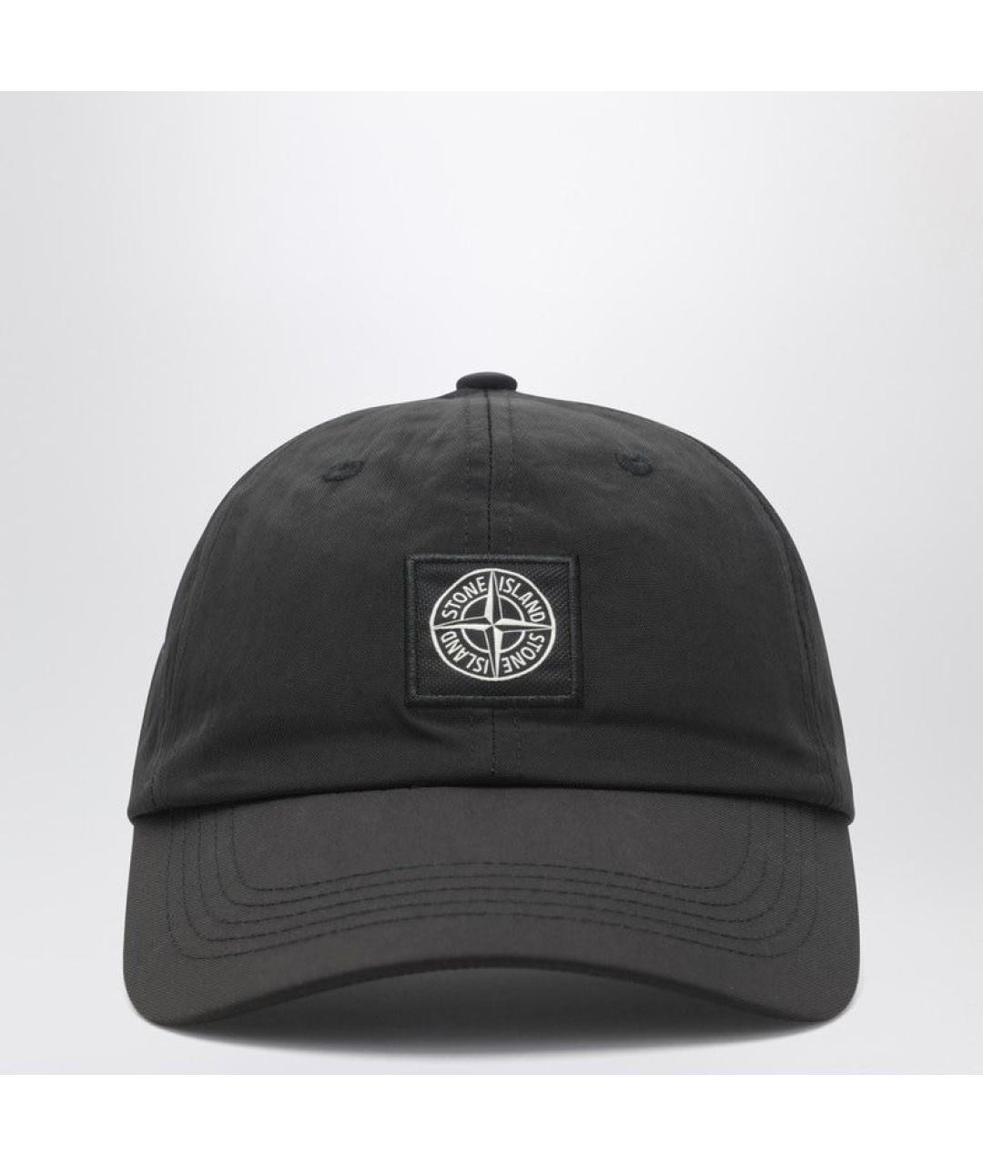 STONE ISLAND Черная синтетическая кепка/бейсболка, фото 4