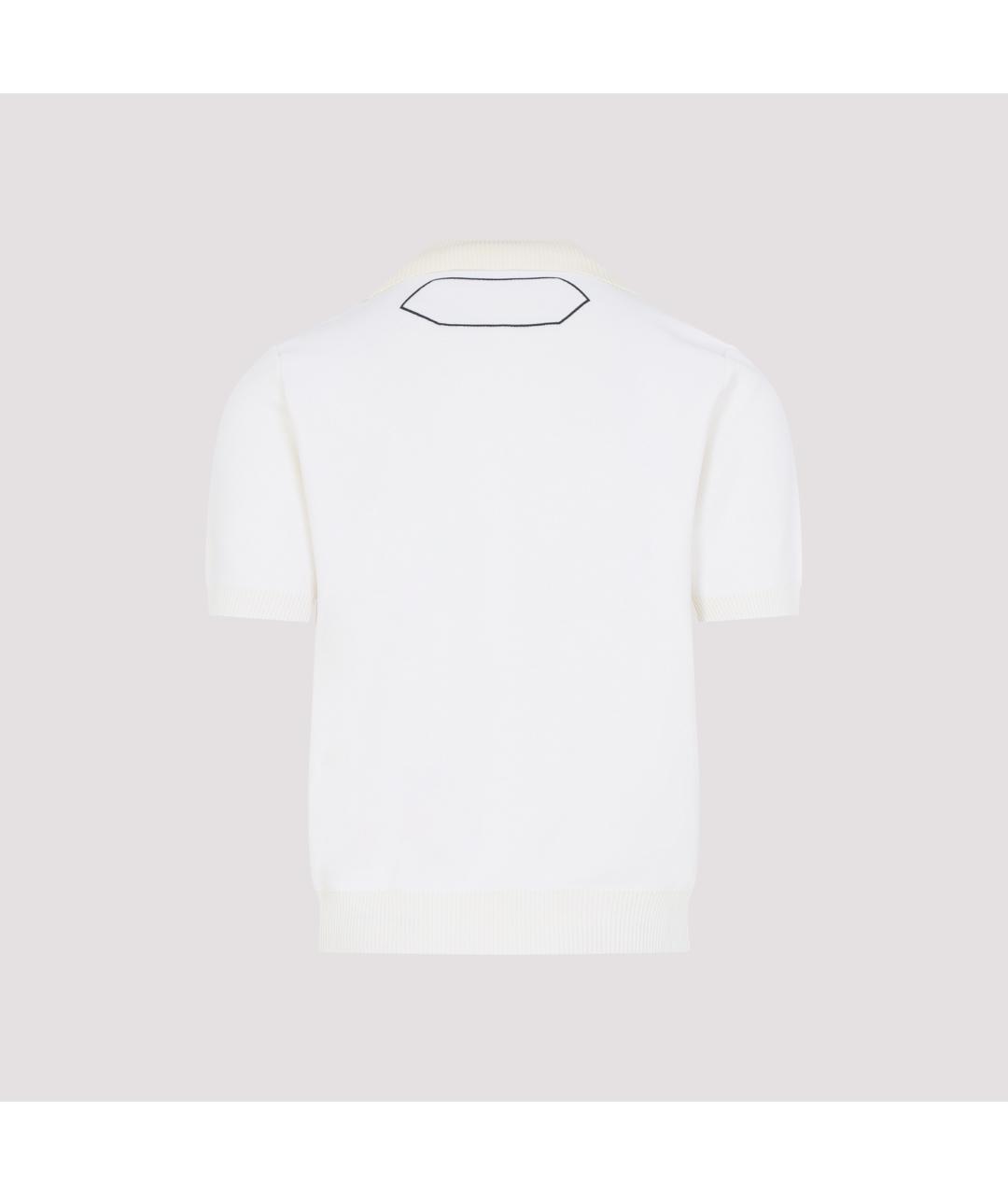 JACQUEMUS Белое хлопковое поло с коротким рукавом, фото 3