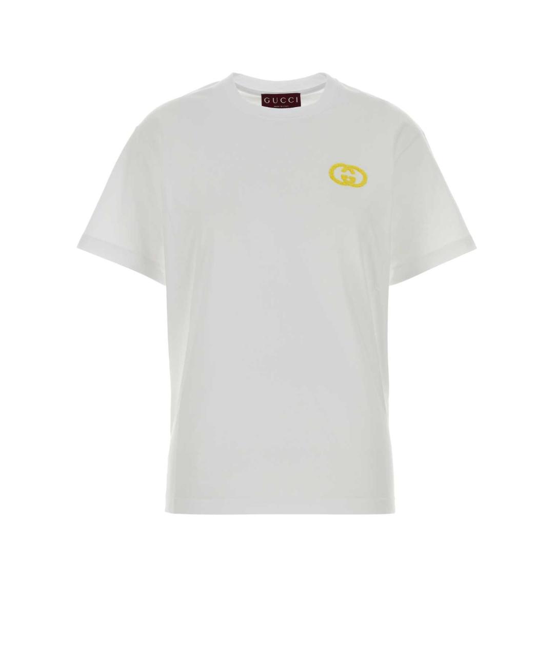 GUCCI Белая хлопковая футболка, фото 1