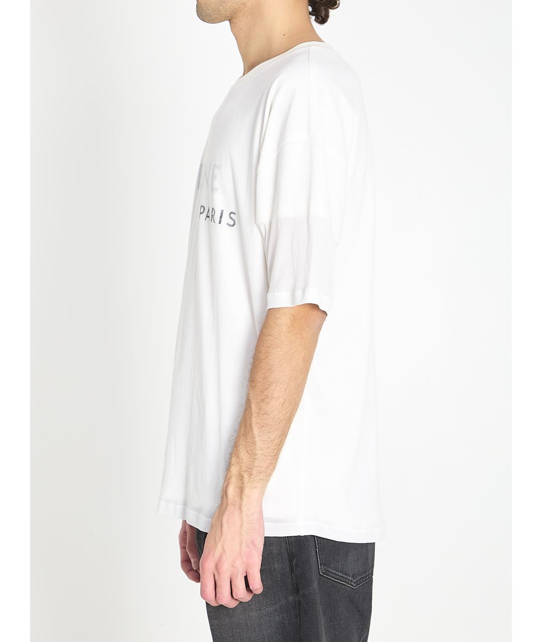 CELINE Белая хлопковая футболка, фото 3