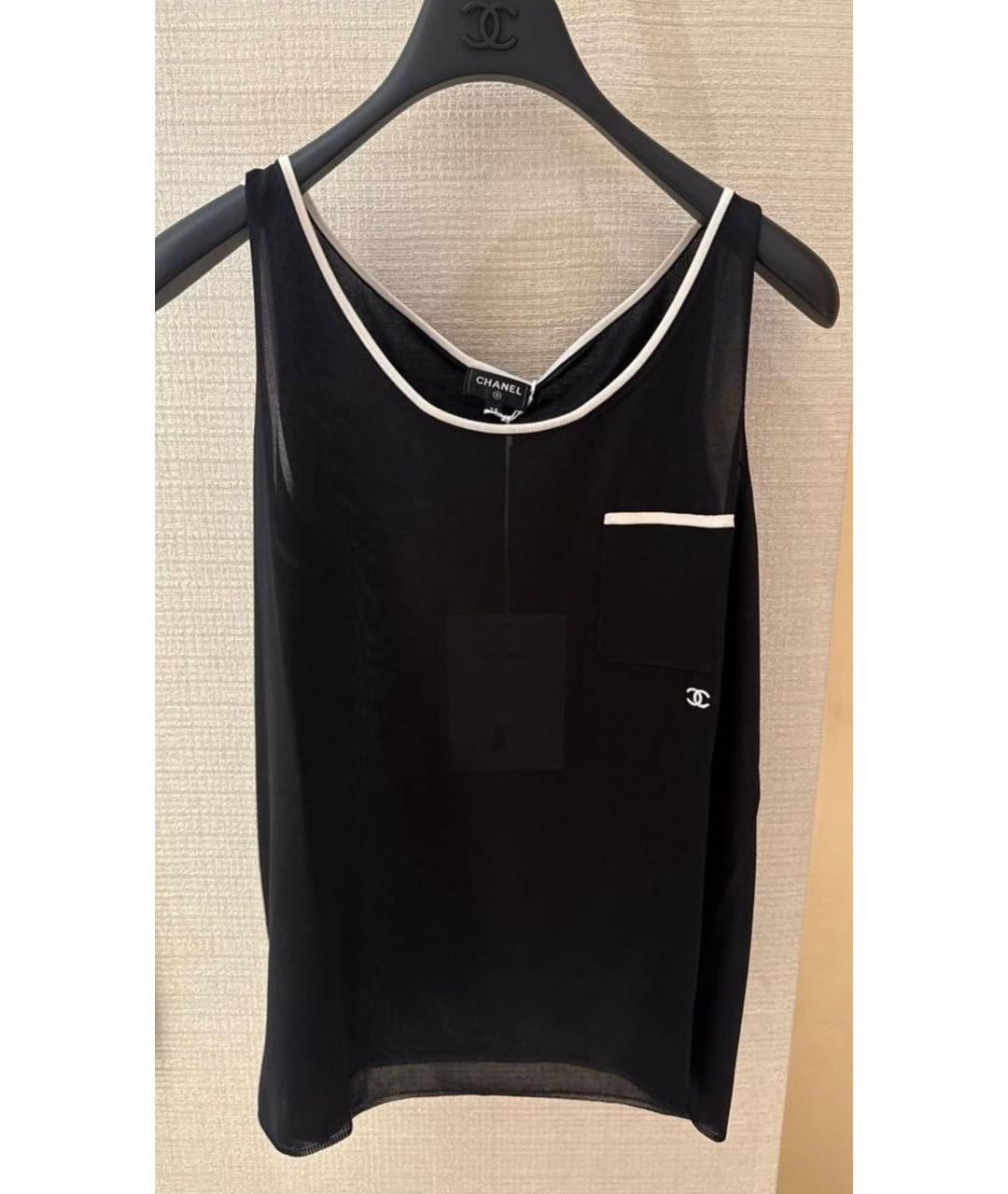 CHANEL Черная майка, фото 3