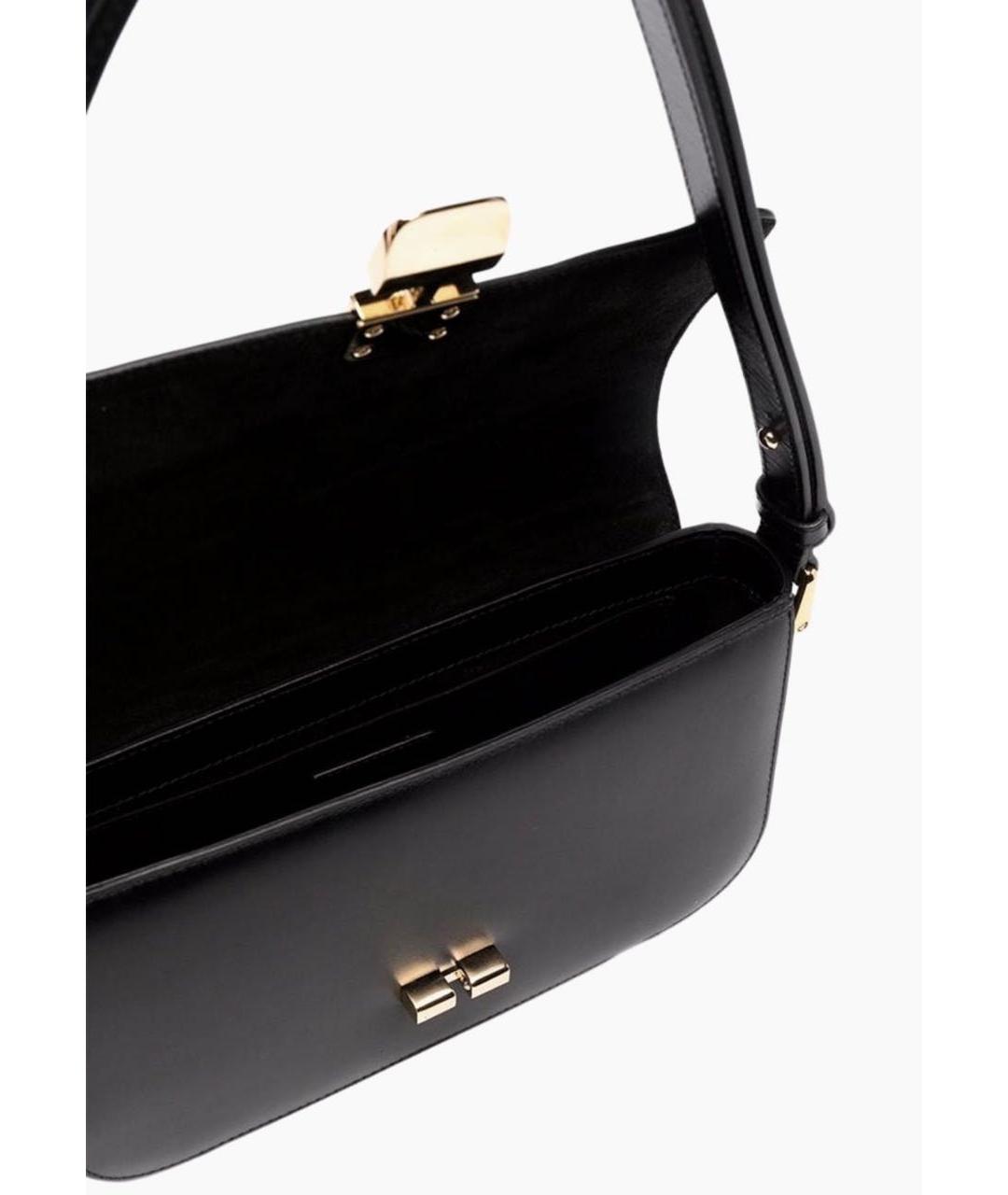 A.P.C. Черная кожаная сумка через плечо, фото 3
