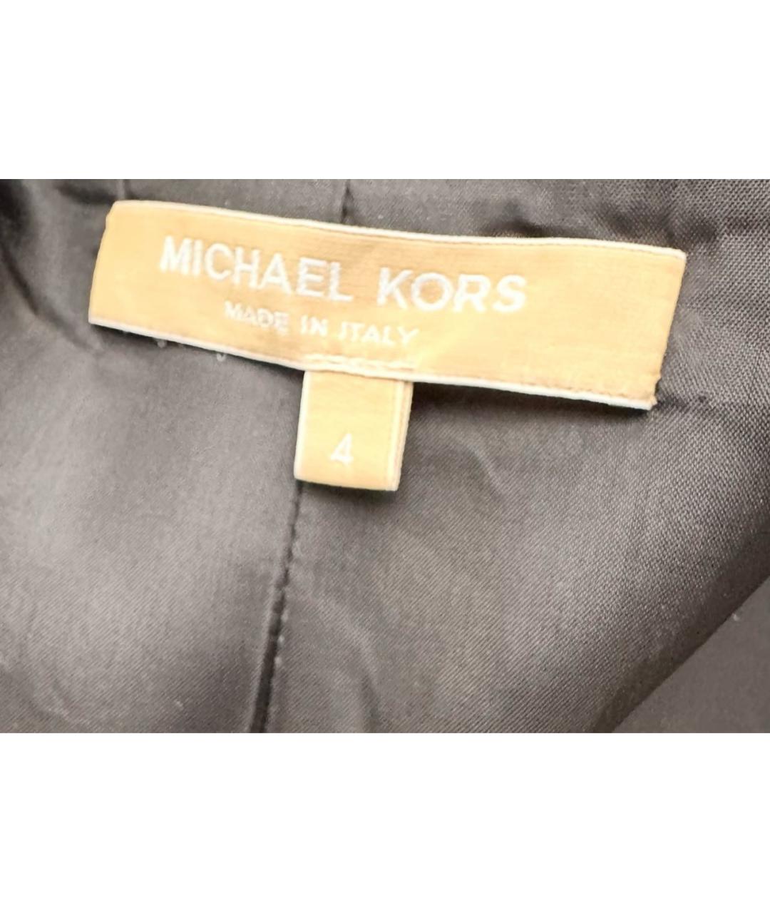 MICHAEL KORS Черное шелковое повседневное платье, фото 3