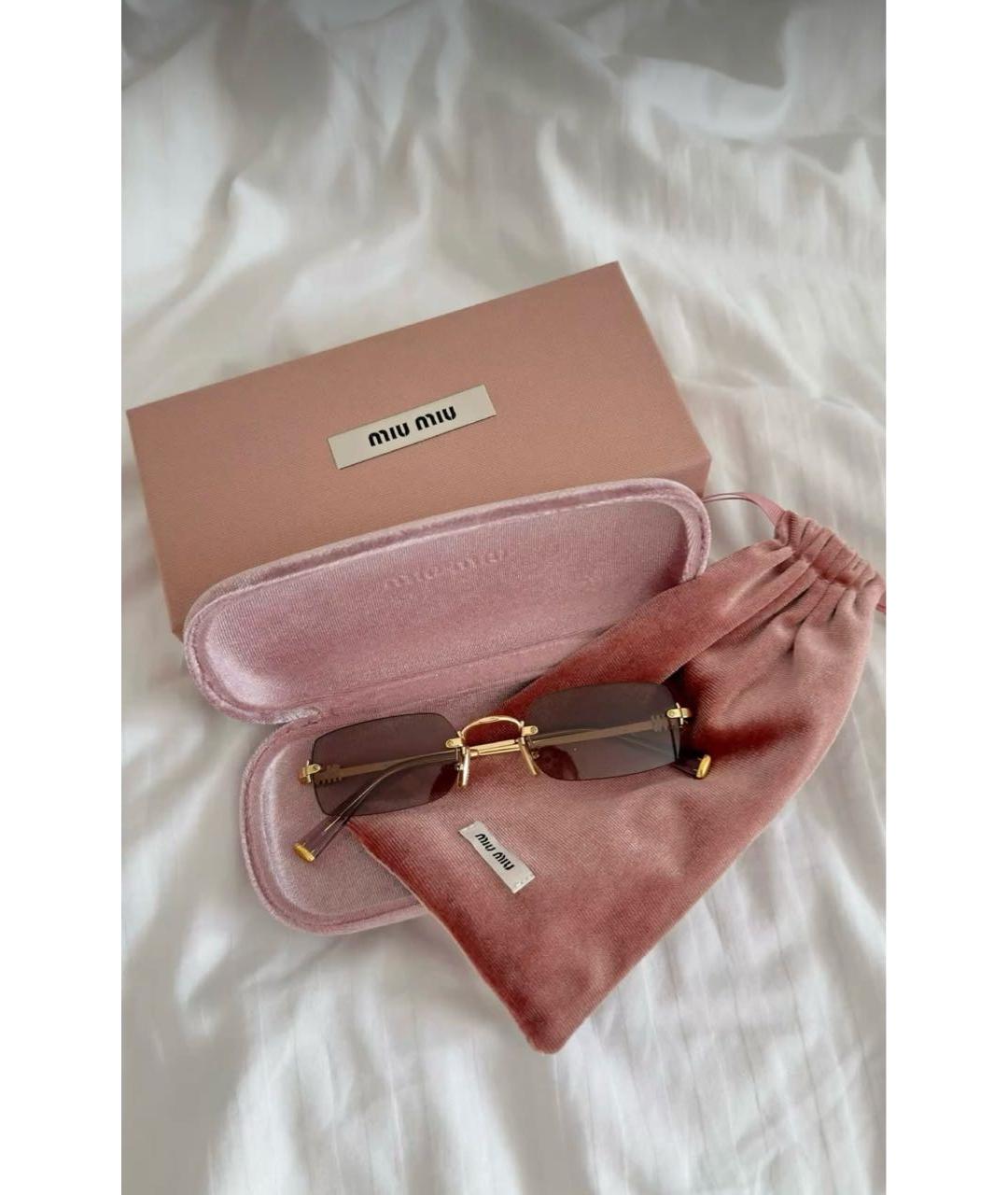 MIU MIU Металлические солнцезащитные очки, фото 7