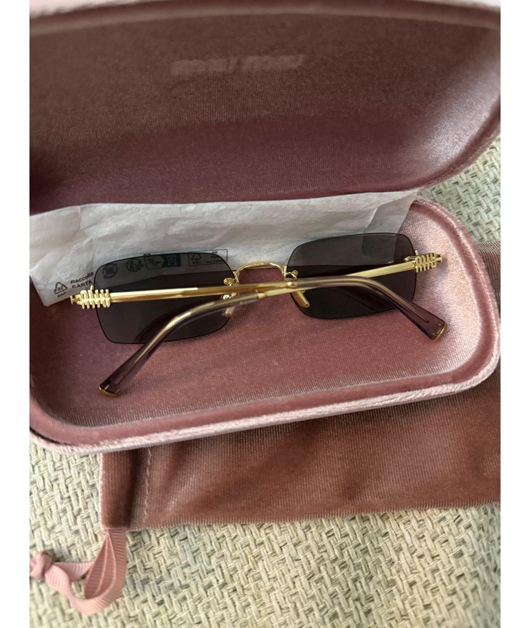 MIU MIU Металлические солнцезащитные очки, фото 3