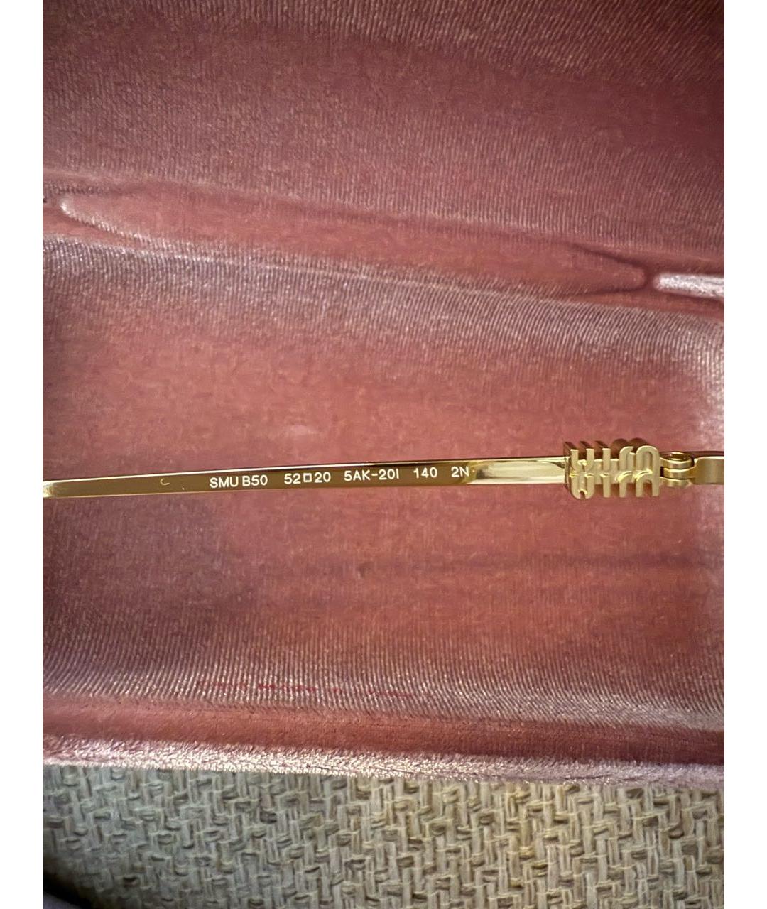 MIU MIU Металлические солнцезащитные очки, фото 4