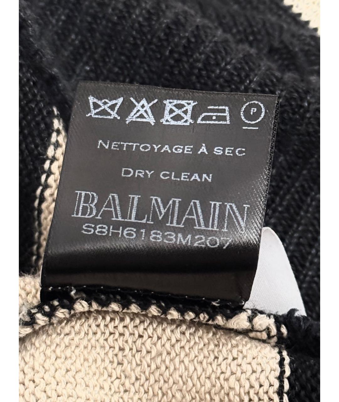 BALMAIN Белый льняной джемпер / свитер, фото 5