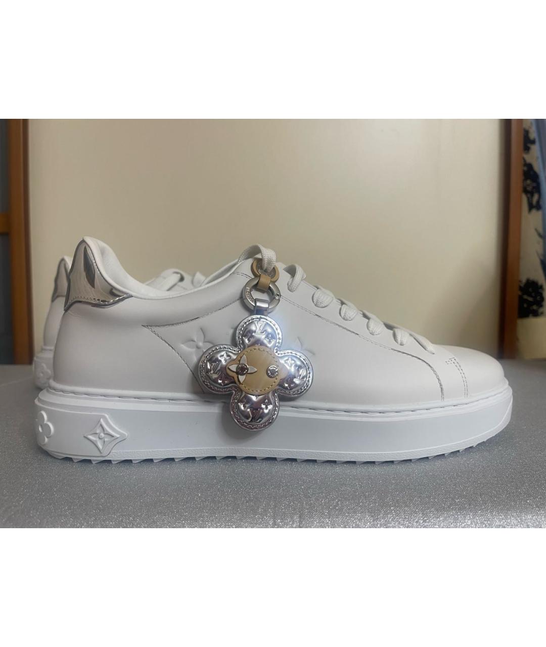 LOUIS VUITTON Белые кожаные кроссовки, фото 5