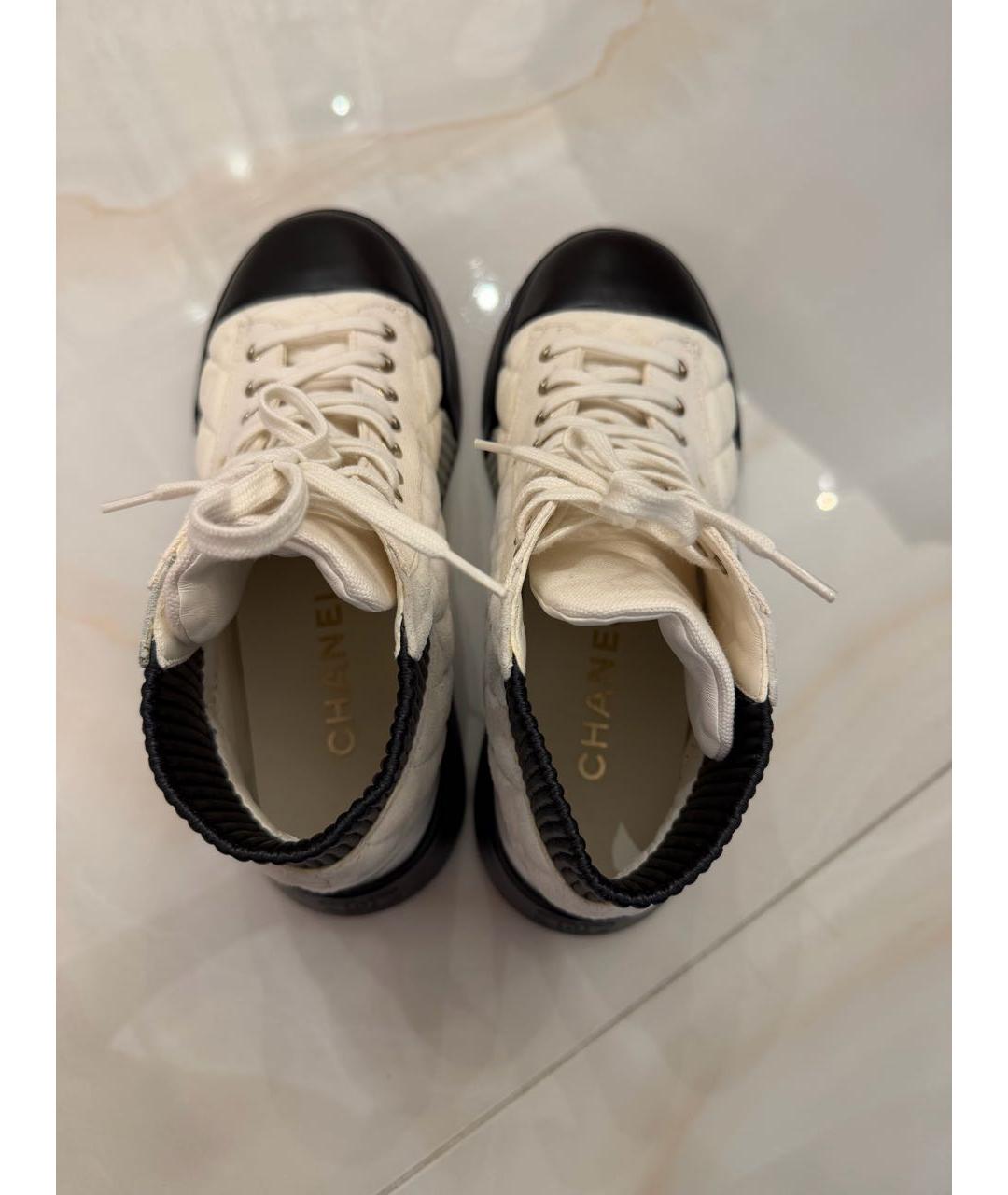 CHANEL Белые текстильные кеды, фото 8