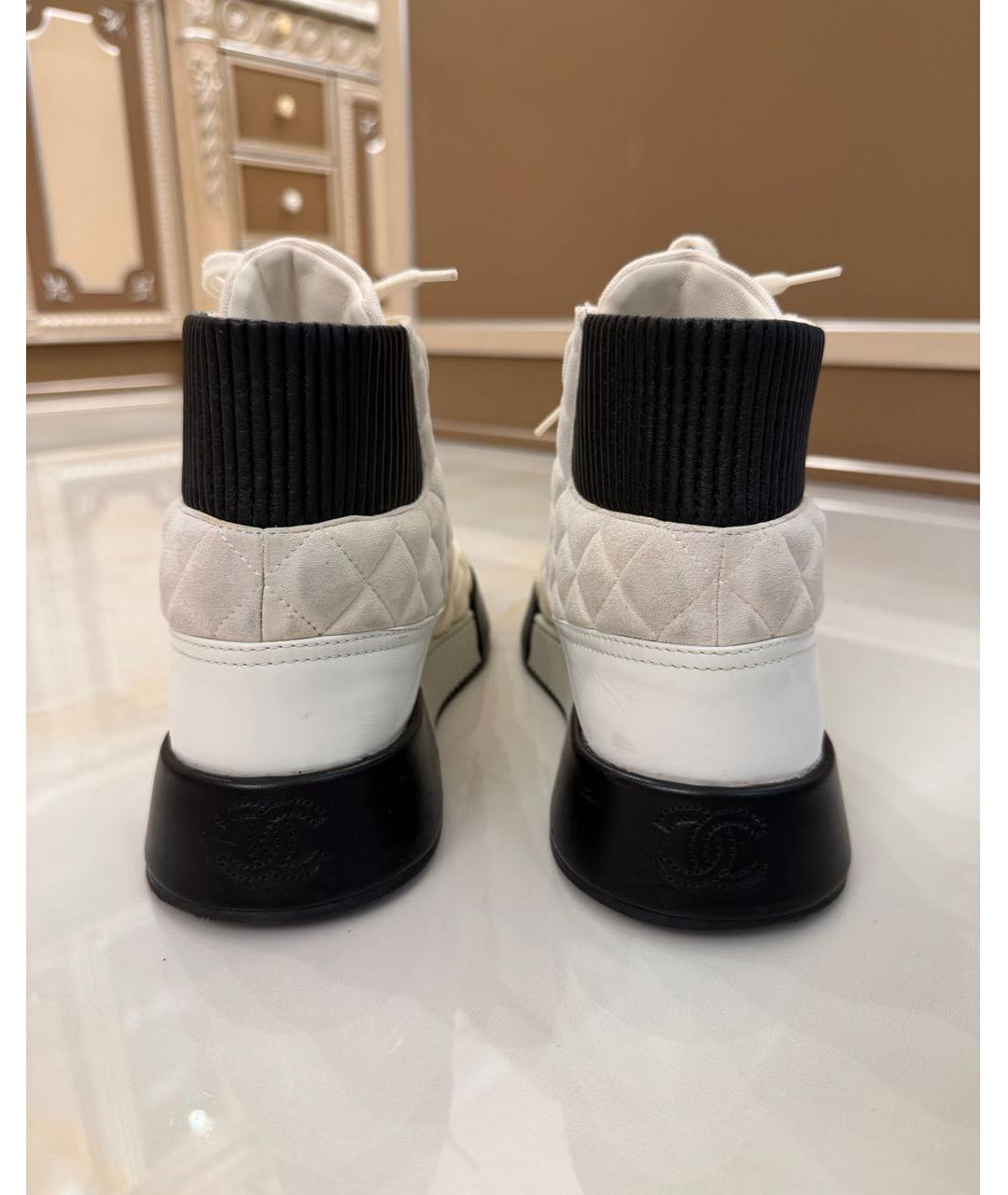 CHANEL Белые текстильные кеды, фото 4