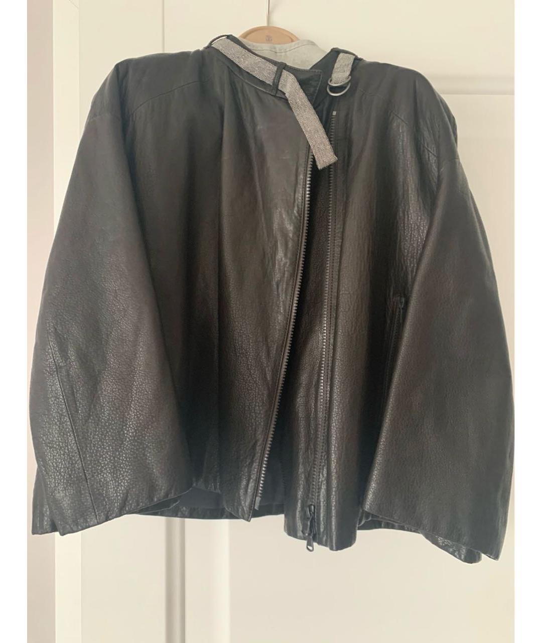 BRUNELLO CUCINELLI Коричневая кожаная куртка, фото 5