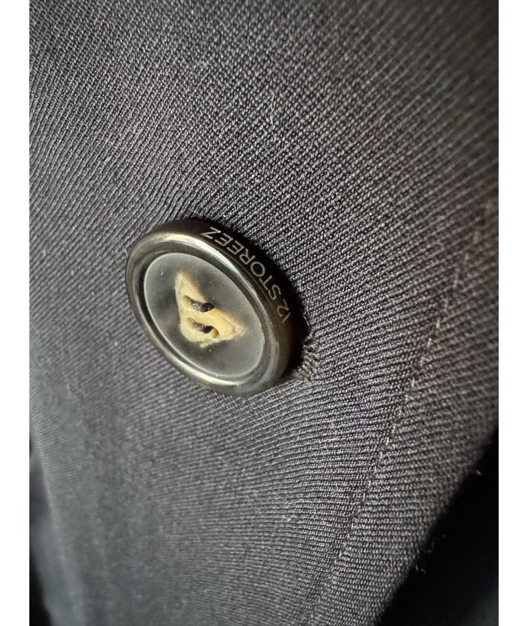 12 STOREEZ Темно-синий шерстяной тренч/плащ, фото 5