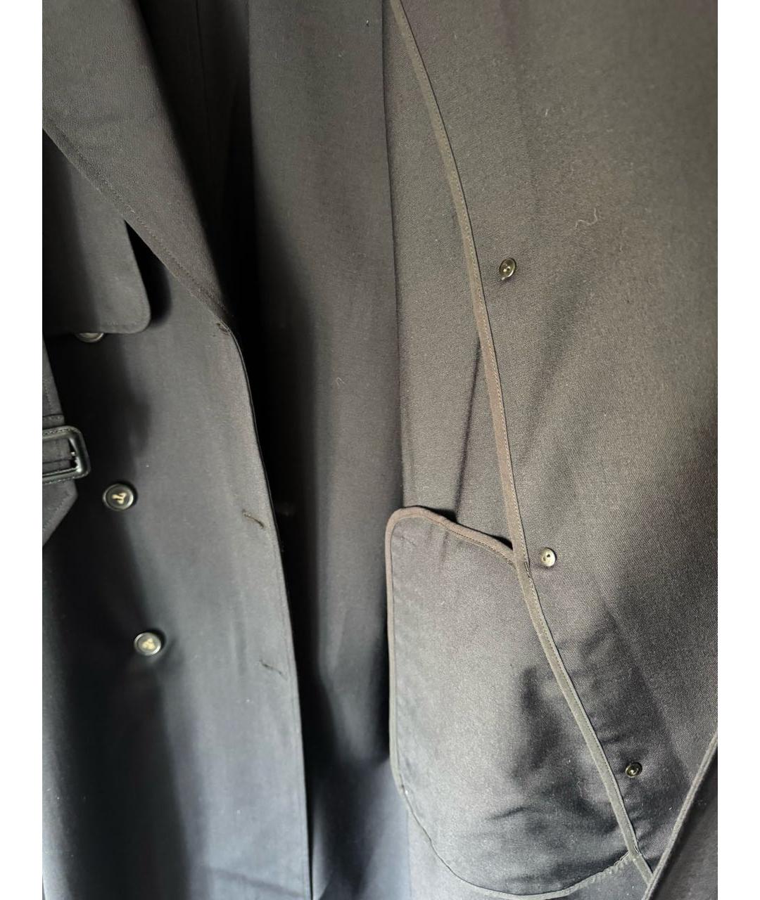 12 STOREEZ Темно-синий шерстяной тренч/плащ, фото 4