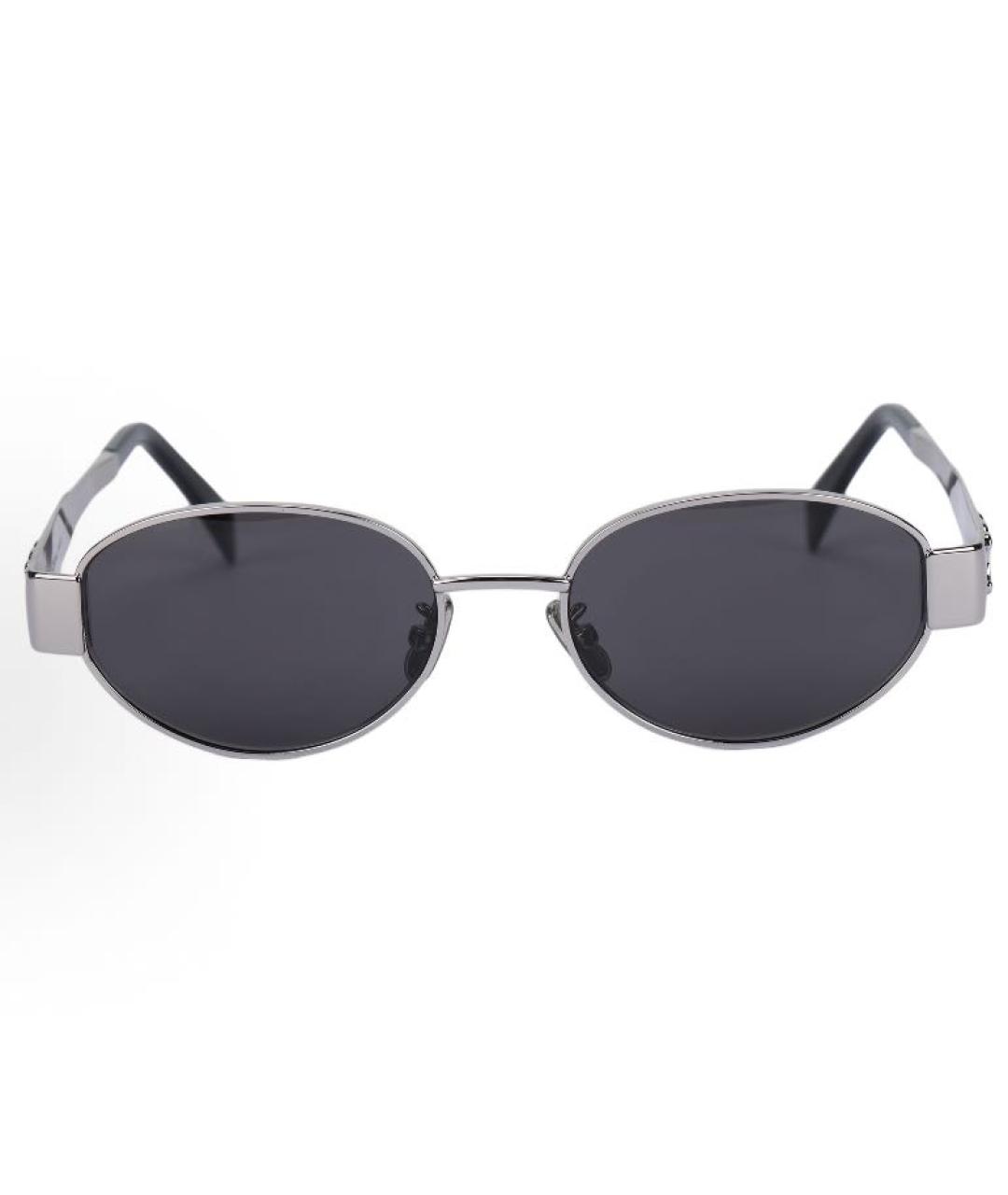 CELINE Серебряные металлические солнцезащитные очки, фото 5